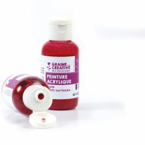 akrilna barva 50 ml, temno rdeča