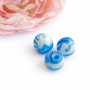 Steklena perla, barva neba 14 mm (1 kos)