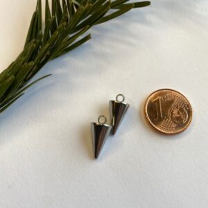 Obesek špica 13,5 mm,  nerjaveče jeklo (1 kos)