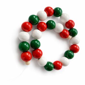 lesene perle za nakit božični motiv 15 mm