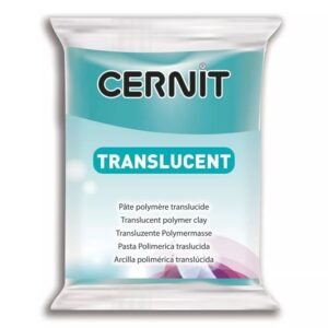 translucent, cernit, Blue turquise, 56g